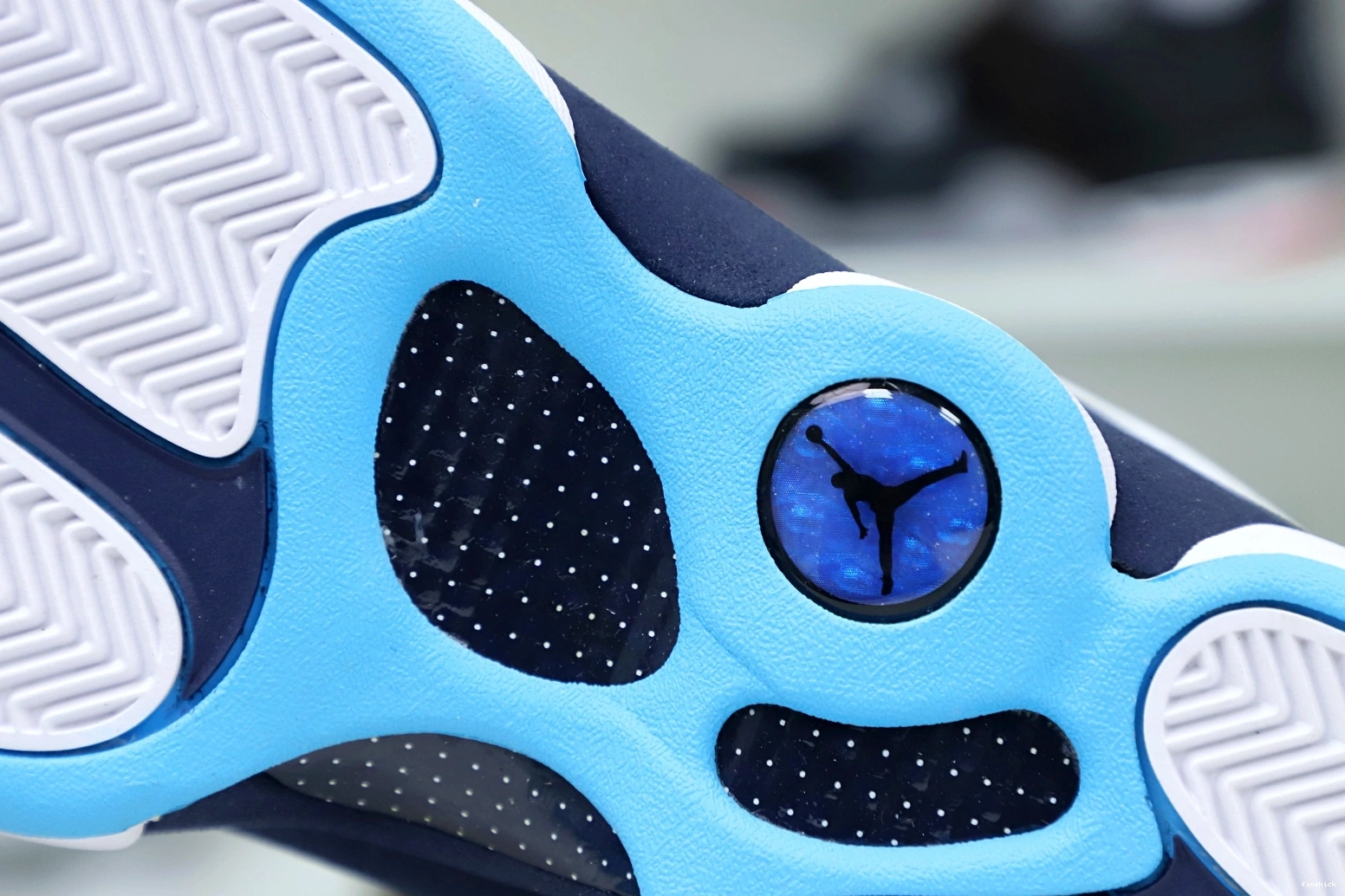 BLUE POWDER AIR RETRO JORDAN WHITE 13 414571-144 OBSIDIAN 0218